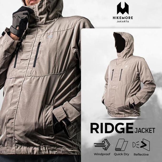 PROMO DISKON - HIKEMORE Jaket Pria Hiking Gunung Hikemore Ridge Outdoor Original