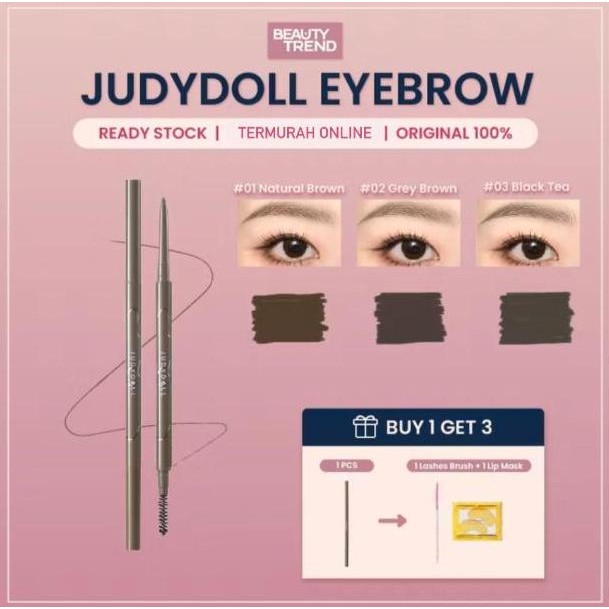 PROMO - [BPOM ORI] JudyDoll Eyebrow Judydoll Slim Eyebrow Refill Set JudyDoll Pensil Alis Waterproof