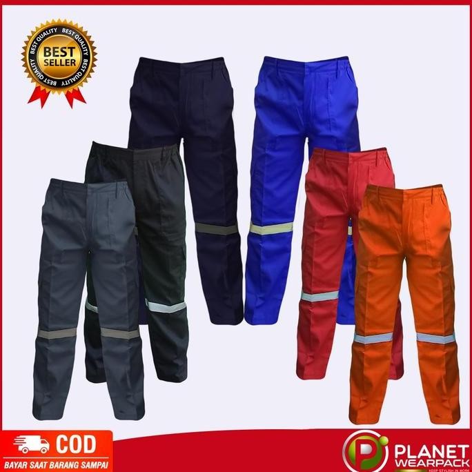 wearpack safety kemeja werpak biru merah