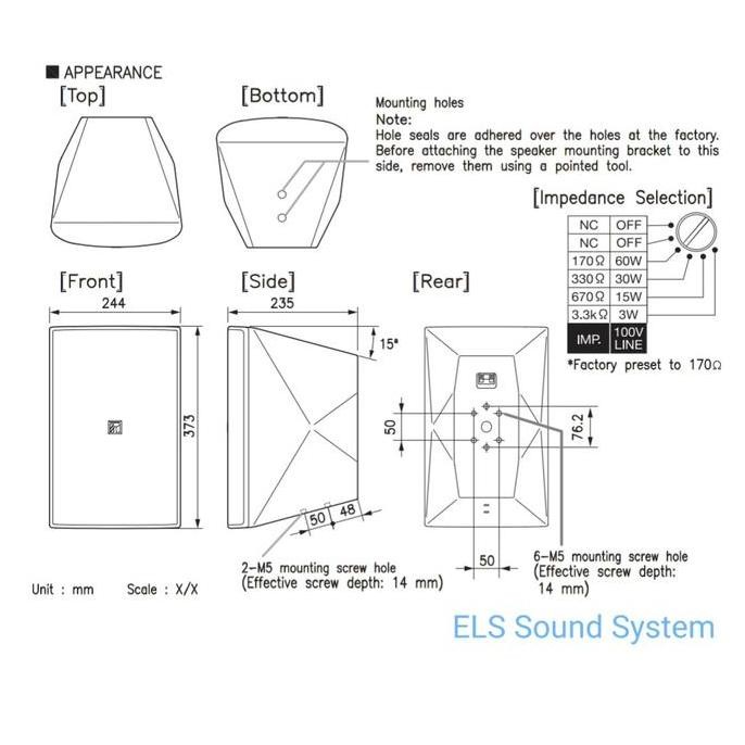 Speaker TOA ZS-F2000BM ZSF2000BM ZS-F2000 BM ZSF2000 BM ZSF 2000 BM