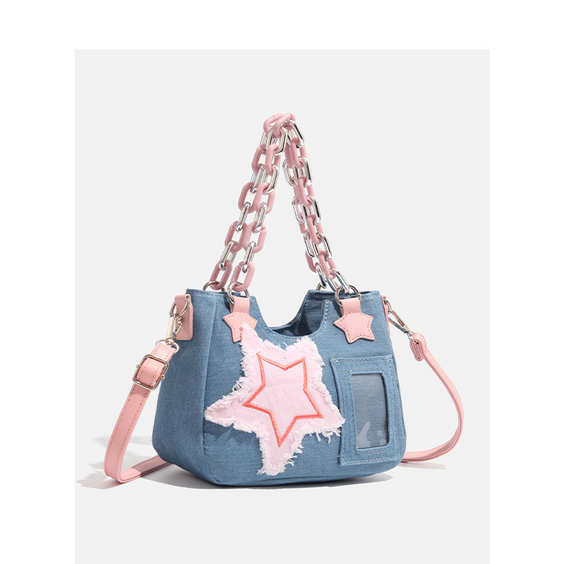 Tas Bahu Bintang Wanita Gaya Jepang Imut Manis Tas Rantai