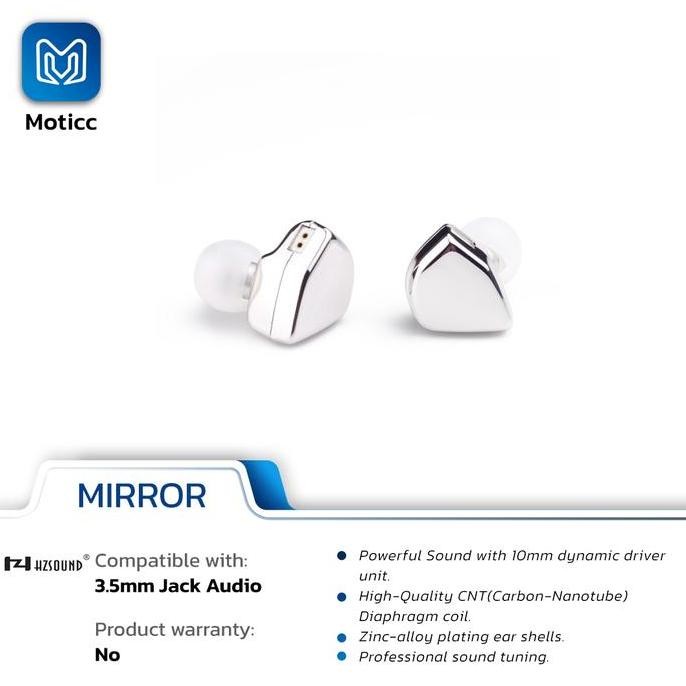 Hzsound Heart Mirror With Mic Carbon Nanometer Diaphragm Earphone Original