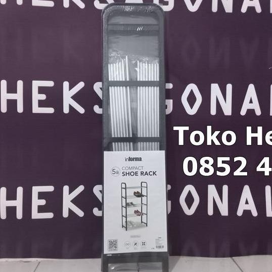 populer] Rak sepatu sandal 5 susun portable besi plastik Balikpapan