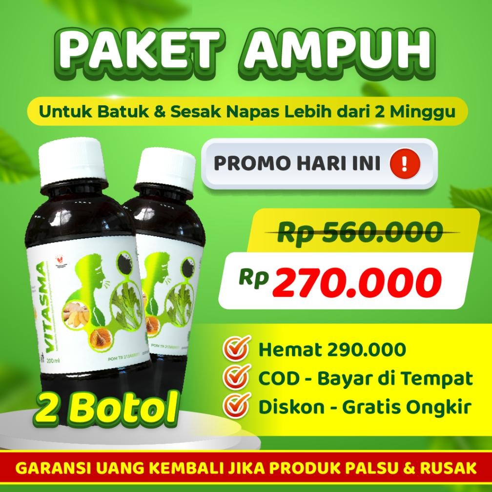 Paket Ampuh 2 Botol Madu Vitasma Madu Vitasma Obat Batuk Obat Sesak Nafas Bronkitis Sinusitis Radang