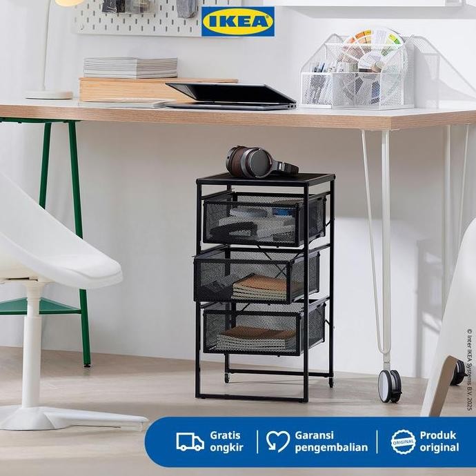 Ikea Lennart Lemari Laci Untuk Dokumen Hitam