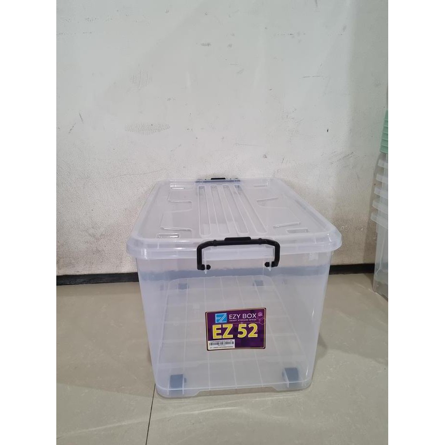 (Expert) Container Box EZY 52L Bening / Box transparan