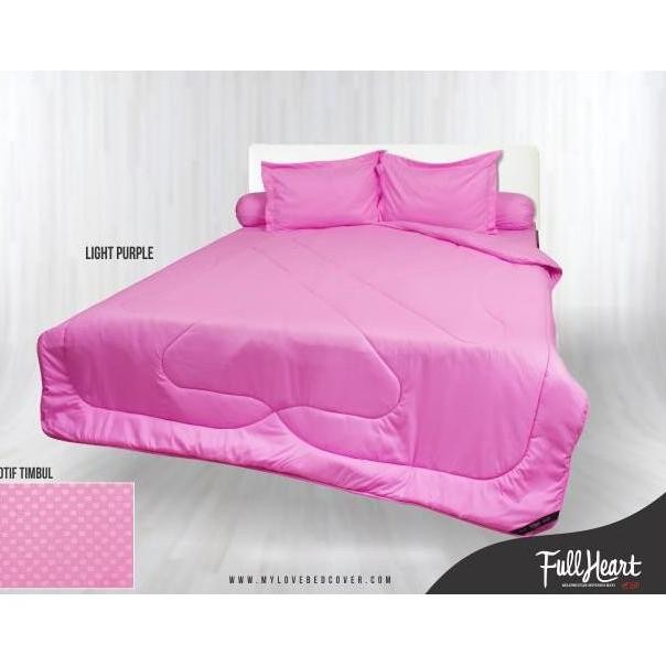 Sprei T30 Polos Emboss Fullheart MyLove pink 180x200