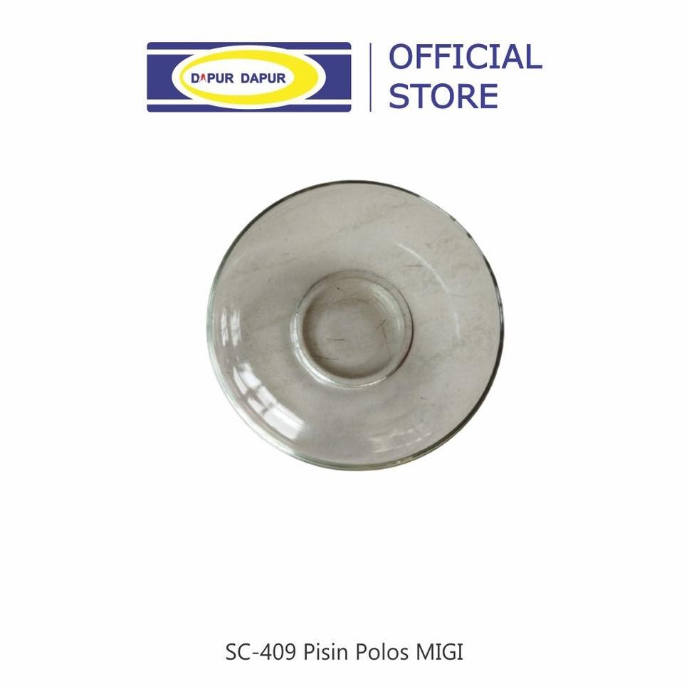 Mi Sc409 Pisin Polos Piring Tatakan Gelas Kaca Bening Isi 6