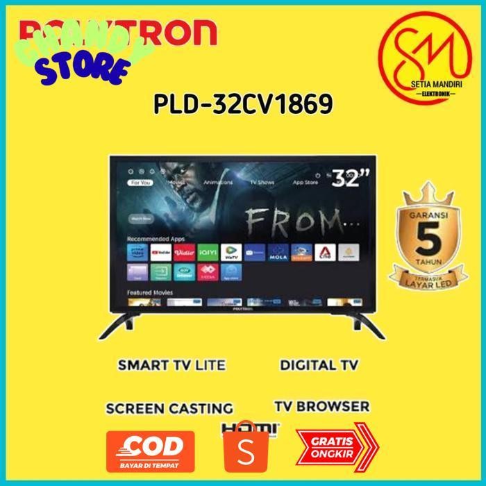 Racun Shopee Ow42 [Kargo] Polytron Smart Tv Digital Dvb-T2 24 32 40 43 Inch - Pld 32Cv1869 Free Mola