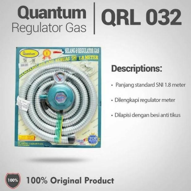 Terbaik Selang Regulator Gas Quantum Qrl-032 100% Ori