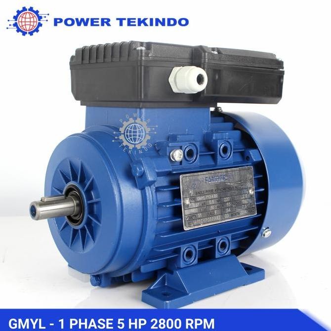 Famoze Pro Dinamo 1 Phase 5 Hp 2800 Rpm Elektro Motor 5 Pk Gmyl Murah Berkualitas