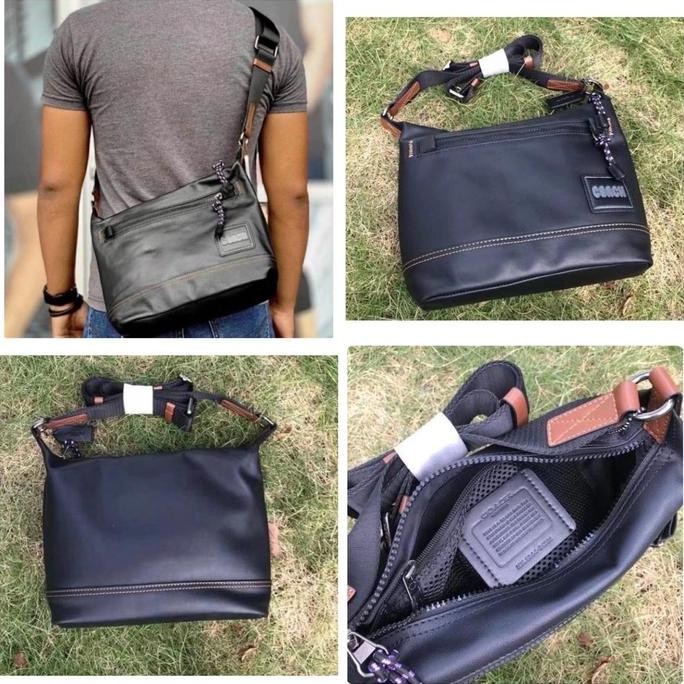 Tas Selempang Pria [Original] Coach Pacer Messanger 25 With Coach Patch / Tas Coach Men