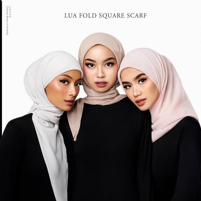 Lua Fold Square Scarf - Lafiye Premium Square