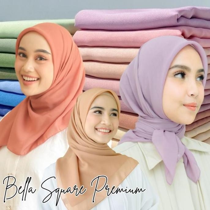 Paket Hemat 3 Bella Square Harga 100 ribuan dapat 12 pcs Bebas Pilih Warna Cantik Jilbab