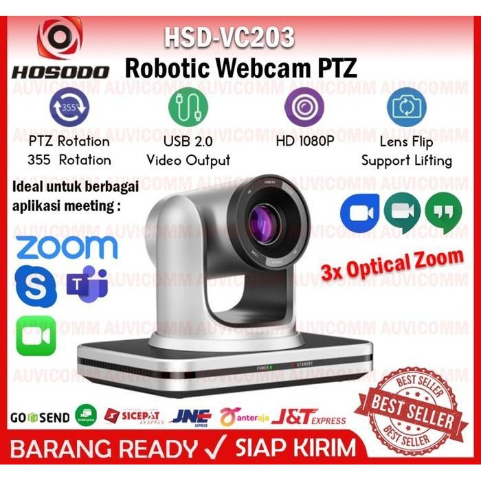 Webcam PTZ 3x Optical Zoom HSD-VC203