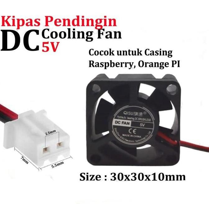 %$%$%$%$] KIPAS Cooling Fan 5v DC 3x3cm pendingin exhaust Brushless Motor 3cm 3 cm Raspberry Pi