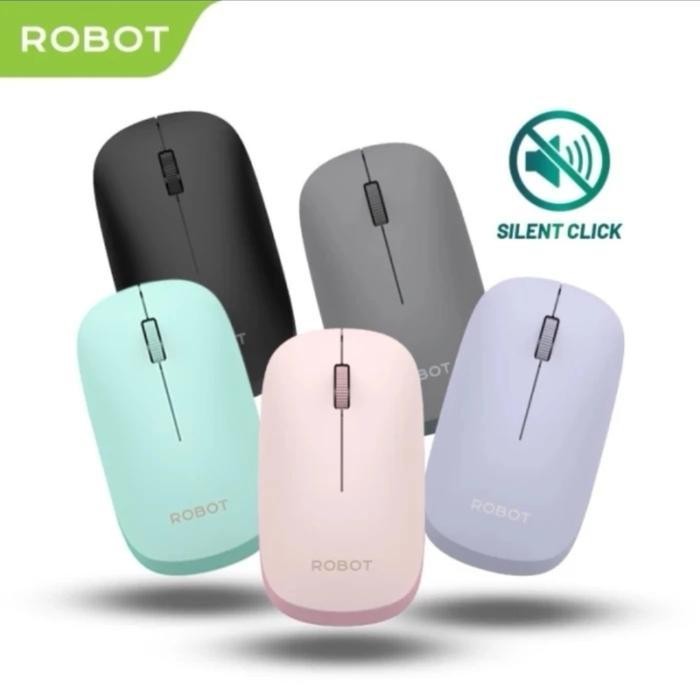 Mouse Wireless Robot M350 Silent Click dengan Receiver USB & Bluetooth