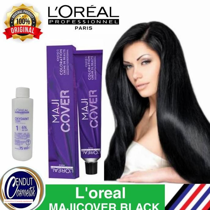 Loreal Majirel 1 black / pewarna rambut / hair color