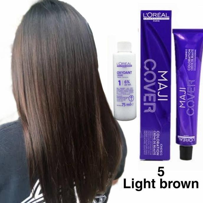 Loreal Majirel 5 Light brown / pewarna rambut / hair color