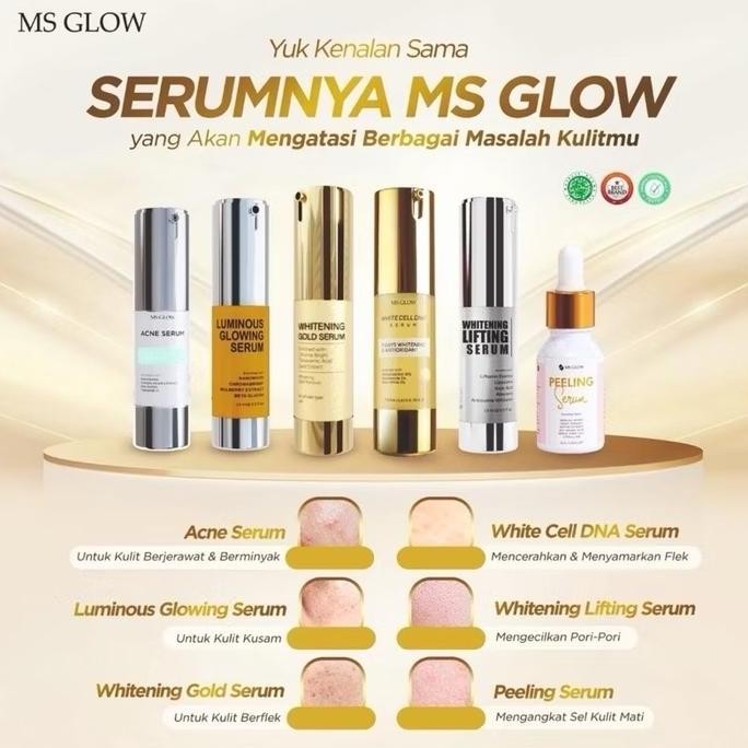 Ms Glow Serum Luminous | Whitening Gold Serum | Serum Lifting | Serum Acne | Serum WhiteCell DNA | S