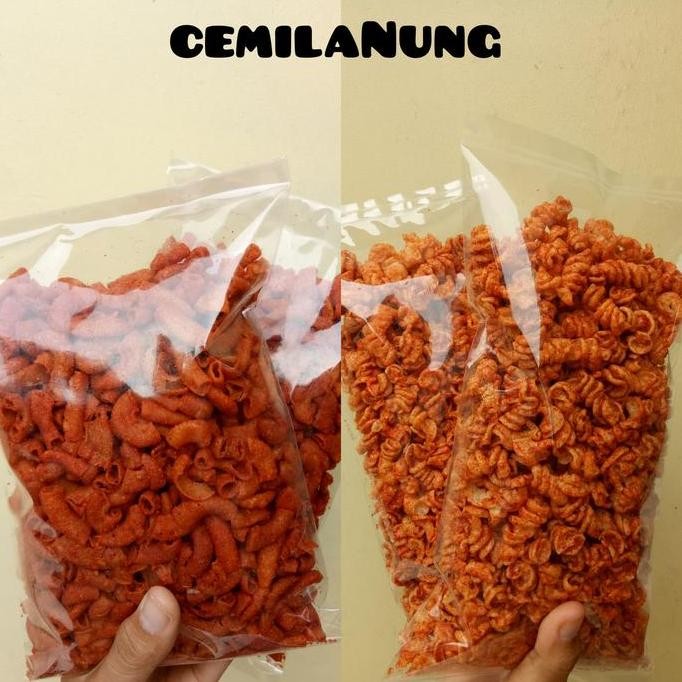 New snack kiloan makaroni pedas asin manis