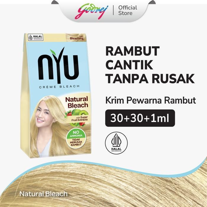 Nyu Creme Hair Colour Natural Bleach - Bleaching Rambut New Best Quality 100% Original