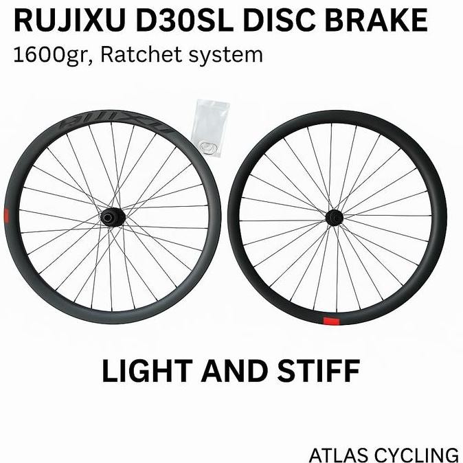 Wheelset Rujixu Racing D30SL Ratchet System Disc Brake 1600gr 700c