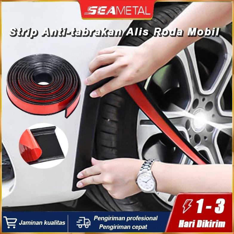 SEAMETAL Karet Fender Mobil Strip Anti-tabrakan Alis Roda Mobil Karet Pelindung Fender Mobil List Fe