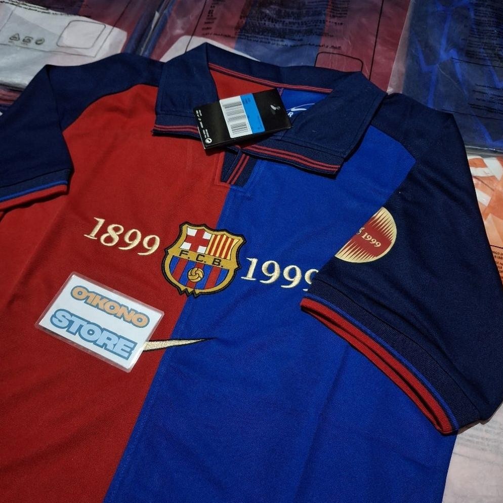 Jersey Retro Barca Centenery 1899 1999 Grade Ori