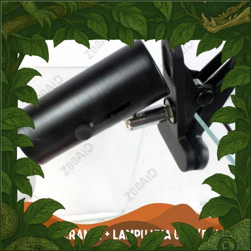 Fitting Keramik Pendek + Lampu Uva Uvb Penghangat Reptil Reptile Kura