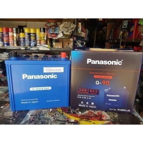 AKI MOBIL TOYOTA VOXY ISTOP Q90 PANASONIC BLUE JAPAN BATTERY murah