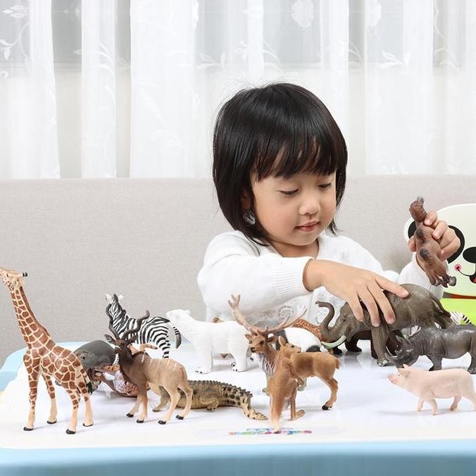 Mainan Hewan Karet Lengkap Animal Toys Set Figure Binatang Karet Lengkap Animal Model Toys With Box