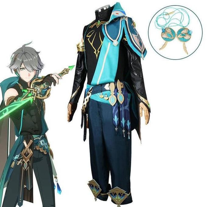 Ready  WetroseGenshin Impact Alhaitham Sumeru Cos Baju Cosplay Costume Wig Set