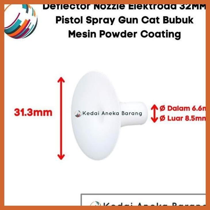 COD DEFLECTOR OD 32MM SPRAY GUN PISTOL MESIN POWDER COATING GALIN GLQ-D-1Y GOOD QUALITY