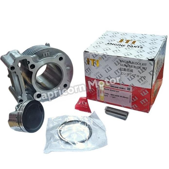 Blok Boring Seher SET MIO 58.5 mm ITI BORE UP 150 CC 58,5 MIO SOUL LAMA SPORTY NEW SMILE murah