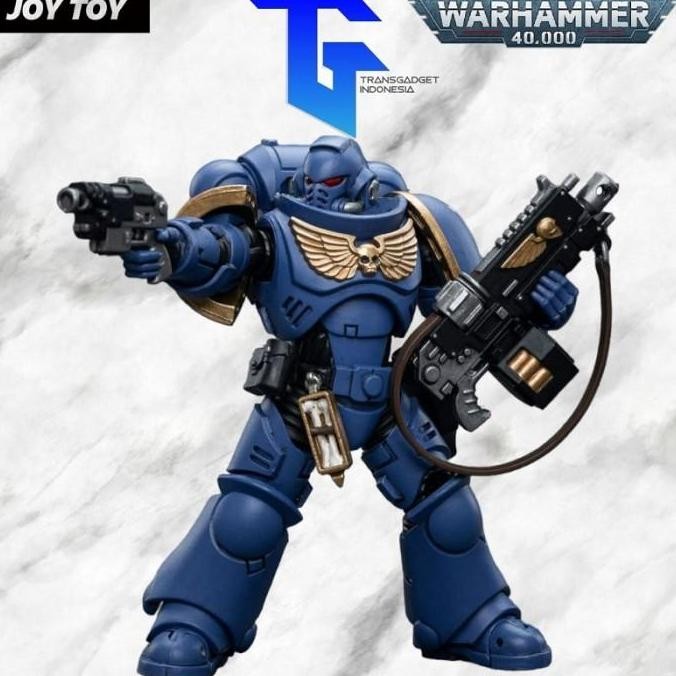 New  JOYTOY 1/18 Warhammer 40K Ultramarines Intercessors With Auto Bolt Rifle JT6632 Action Figure