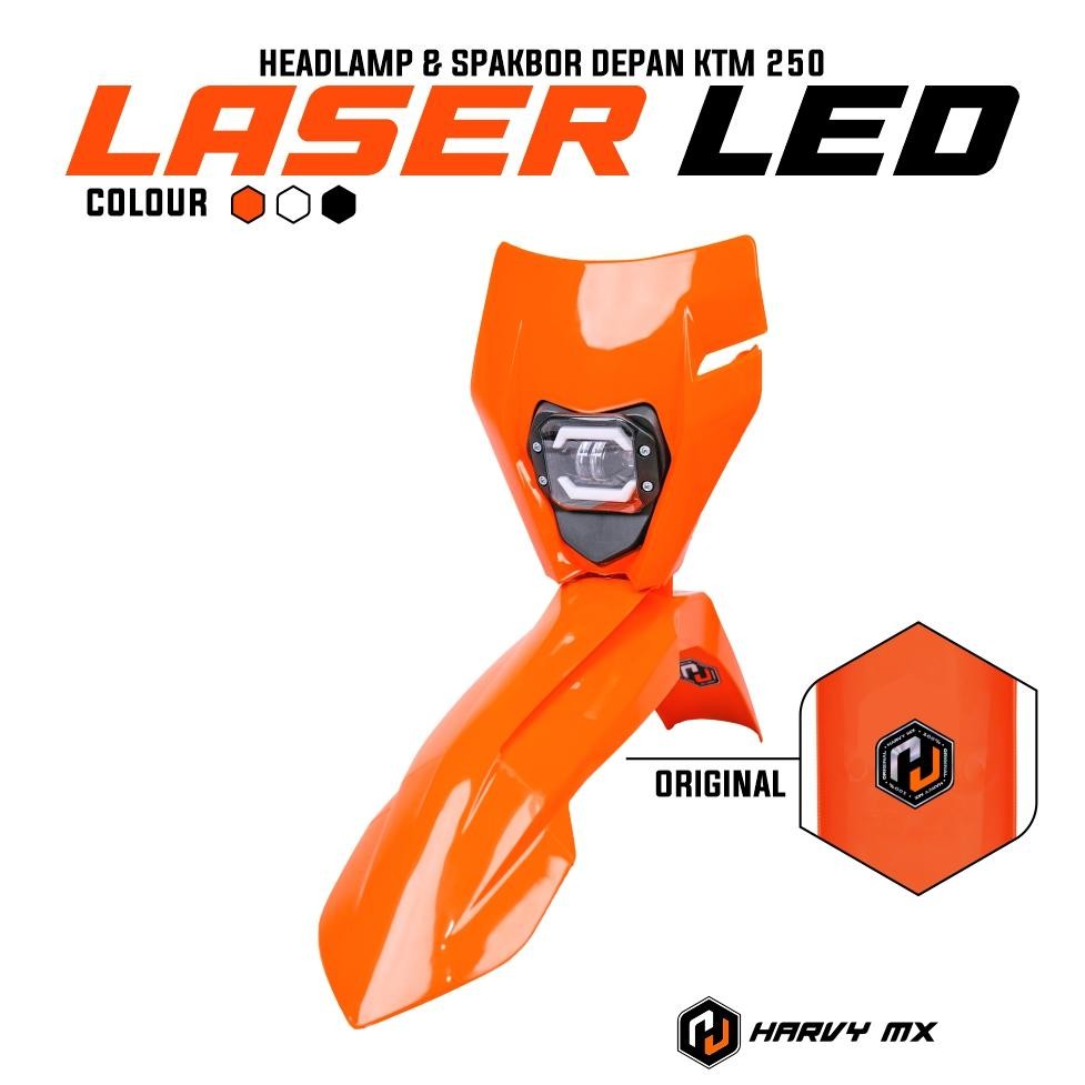 HARVYMX Spakbor Depan Headlamp KTM 250 Laser Led