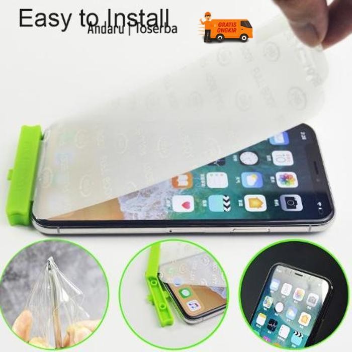 Quality Anti Gores Iphone Xr - Full Set 2 In 1 / Full Body Curved / Depan Dan Belakang 0.2 Mm Prermi