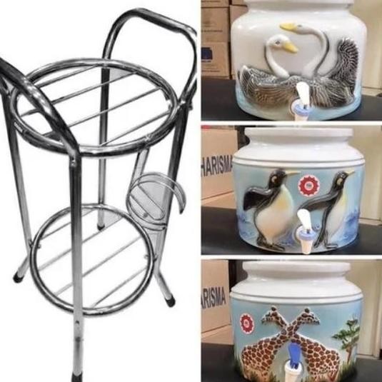 Tempat Guci Galon Air Minum, Guci Galon, Guci Keramik Beragam Motif Kualitas Terbaik Harga Termurah