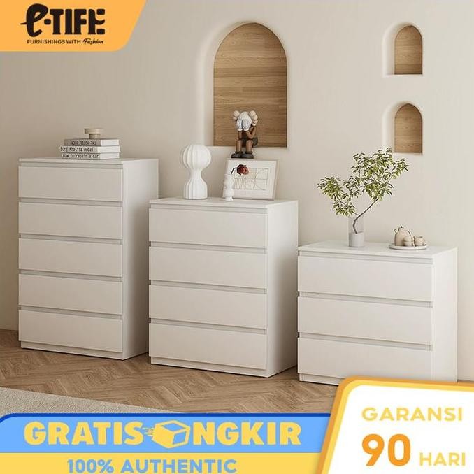 E-TIFE Lemari Laci Kayu / Tempat Penyimpanan Minimalis / Lemari Laci / Lemari Laci Serbaguna / Laci 