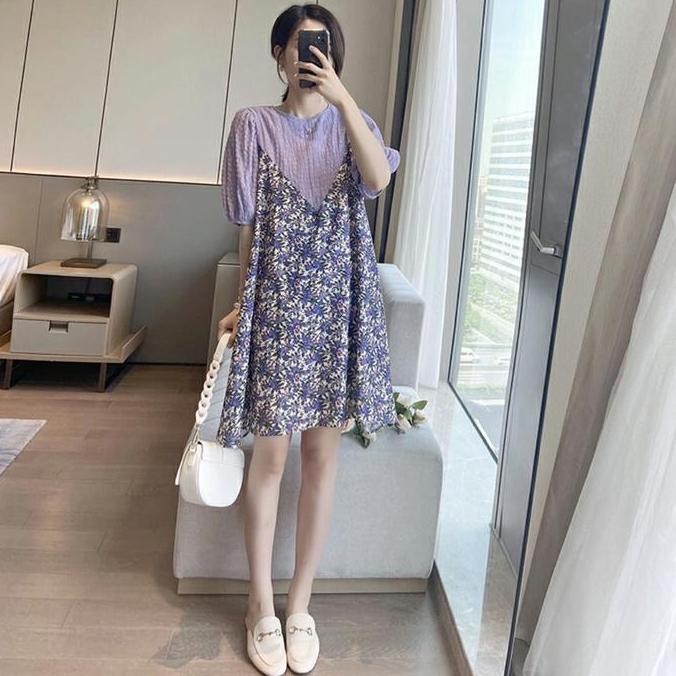 mini dress wanita Korea model longgar dress import premium
