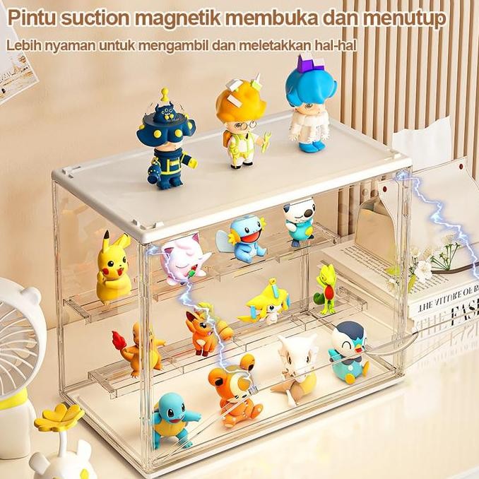 [COD] Kotak Display Penyimpanan Bening Kualitas Tinggi Figure Aksi Akrilik Bening Berdiri Kotak Disp