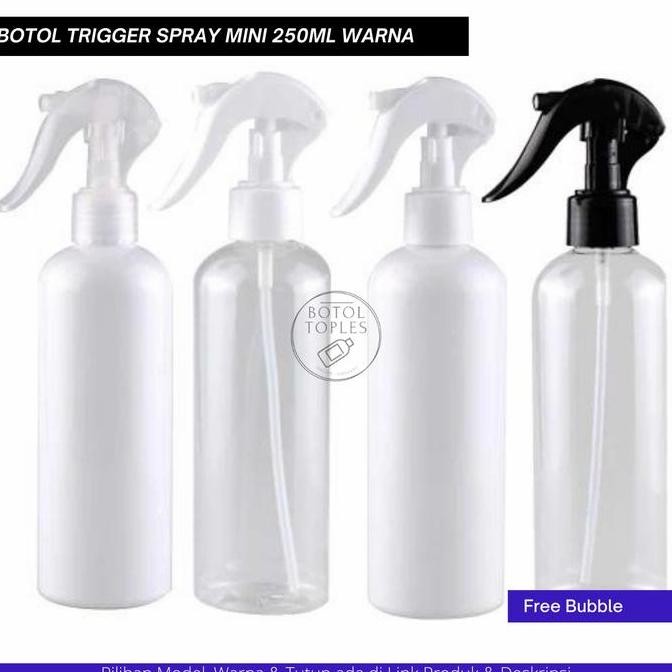 botol trigger 250ml spray bening tebal (HARGA GROSIR)