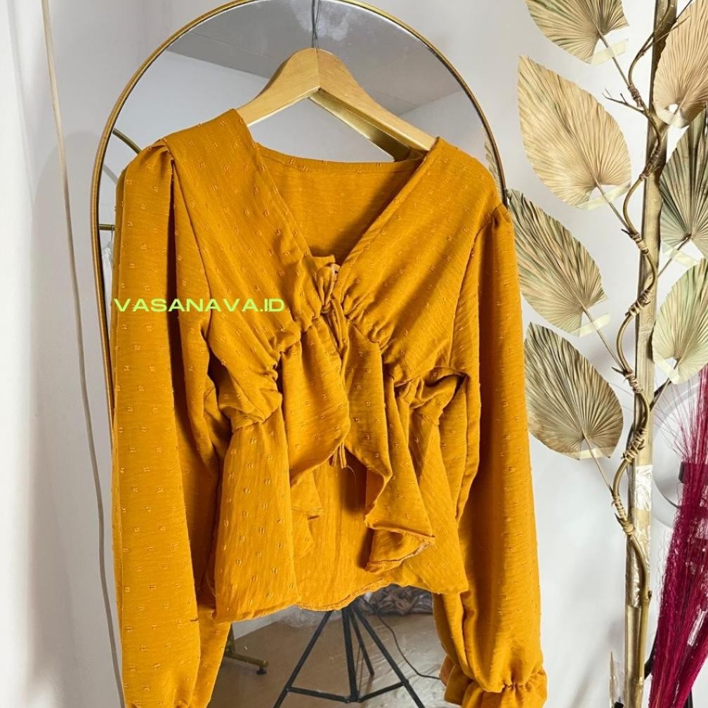 Update Kayla Blouse Uragiri Premium | Zura Blouse Top Uragigiri Airflow | Blouse Wanita Wrap Top Ram