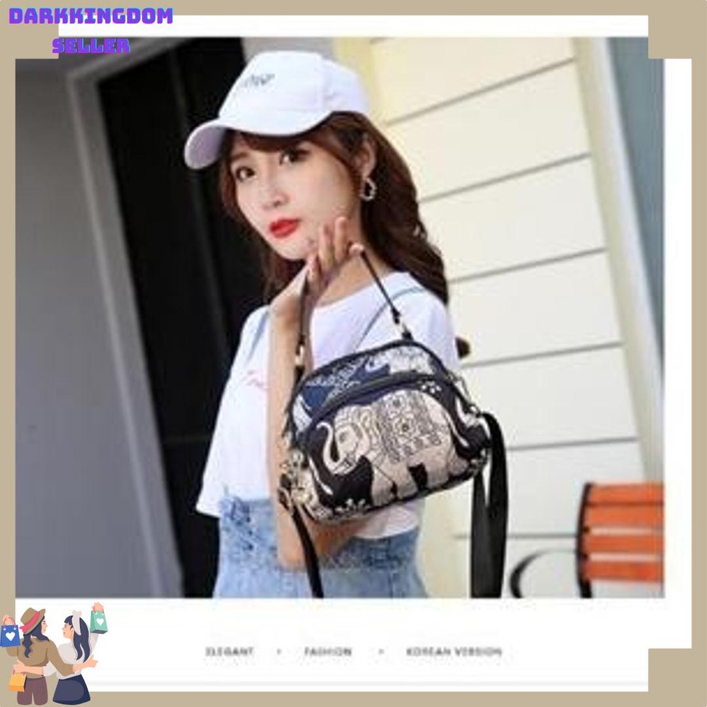 Tas Selempang Chibao 2207#motif gajah Grosir