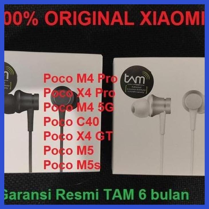 SALE HEADSET EARPHONE XIAOMI POCO M4 PRO X4 PRO 5G C40 X4 GT M5 M5S ORIGINA PACKING AMAN