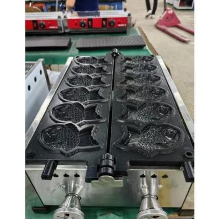 Cetakan Taiyaki wafel maker Fish Waffle Baker Mesin Waffle Bentuk Ikan Mulut Tertutup Stainless Stee