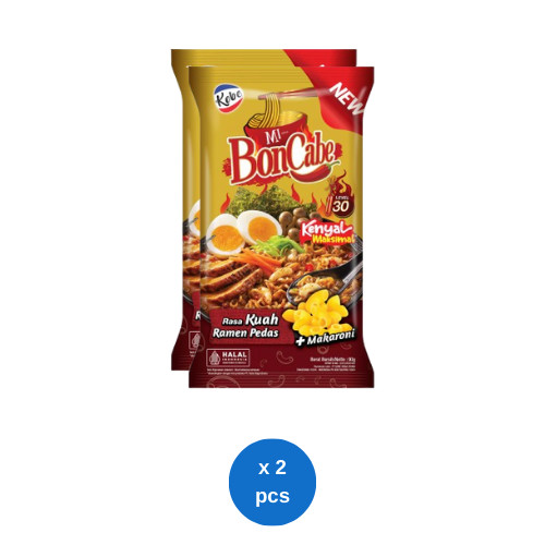 Kobe Mi Ramen Boncabe Extra Makaroni Level 30 90gr x 2 pcs