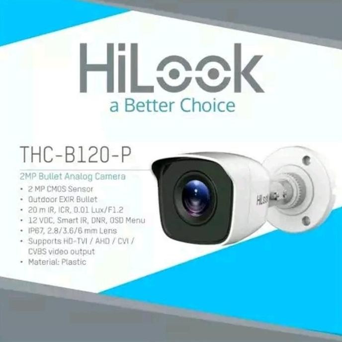 Hilook Kamera Outdoor 2Mp 1080P Thc-B120-P / Cctv Camera B120P Bullet