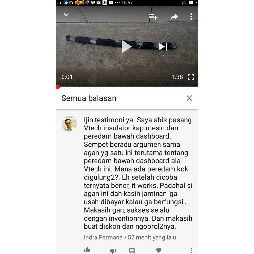 2069.HONDA MOBILIO RS peredam suara deru bising ban depan getar mesin
